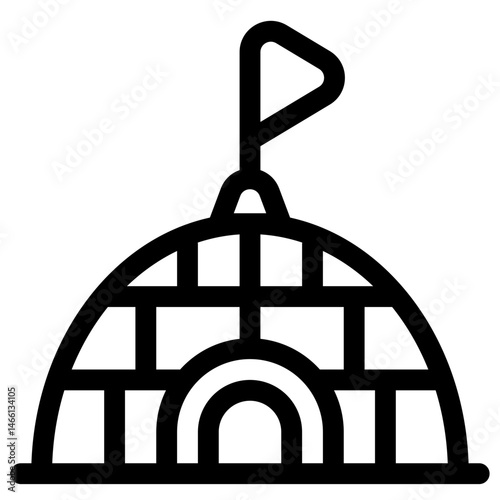 vector illustration of an igloo