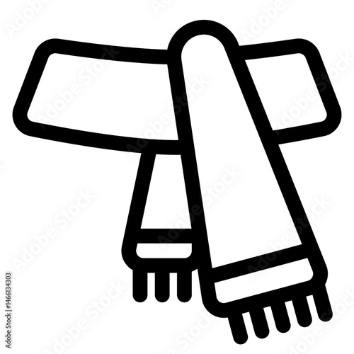 illustration of a winter scarf