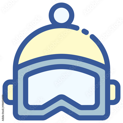 helmet and goggles vector illustration