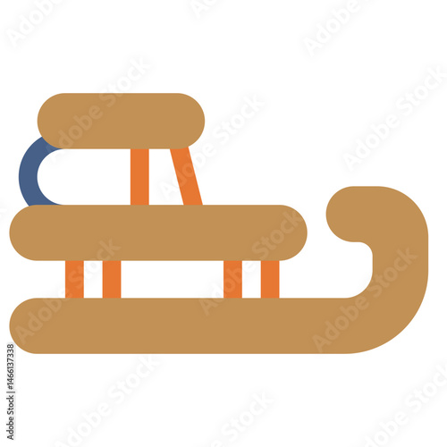 vector illustration of a sled
