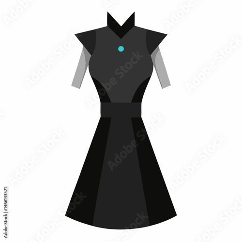 Smart drees black vector on white background.