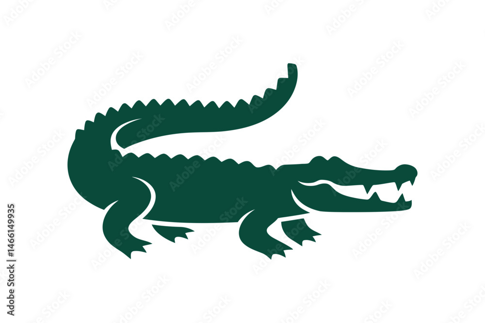Fototapeta premium Lacoste crocodile logo green vector brand apparel