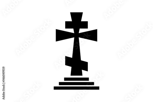 Orthodox cross symbol christianity religion vector