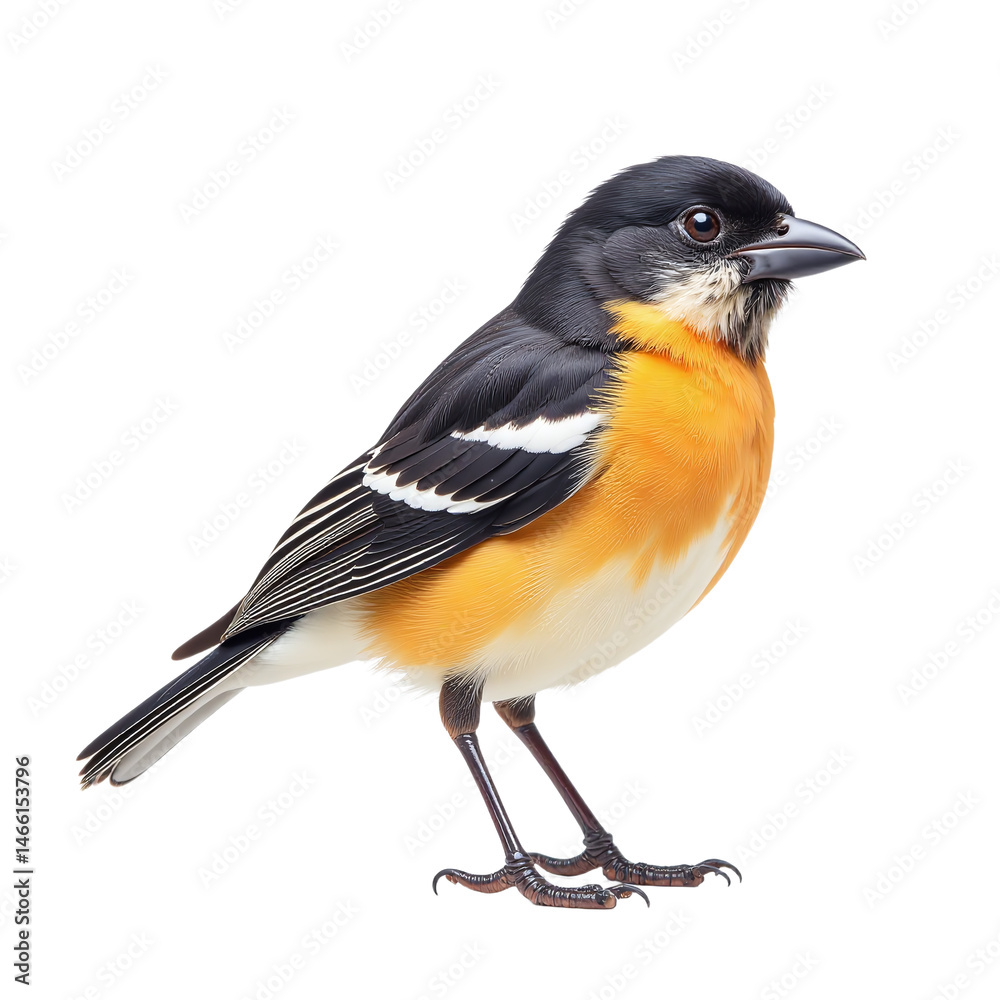 Fototapeta premium Baltimore Oriole bird, isolated on transparent background, png