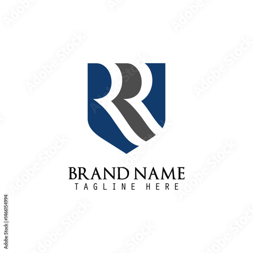 Letter R and Shield Security Logo Design