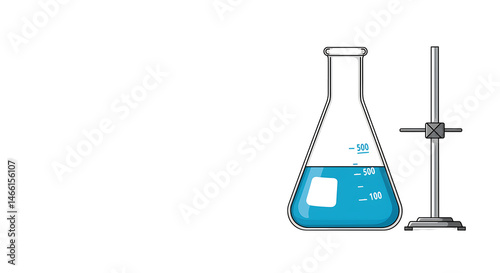 Simple Laboratory Flask and Stand for Scientific Experimentation