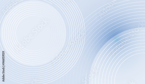 Gentle Gradient: Ethereal Blue & White Concentric Circles Background for Calming Designs and Modern Aesthetics, Soft Rounded Lines and Subtle Color Transitions