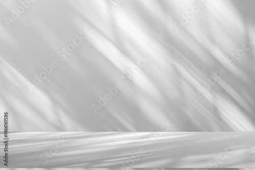 Obraz na płótnie Wall interior background, studio and backdrops show products.with shadow from window color white and grey. background for text insertion and presentation product w salonie