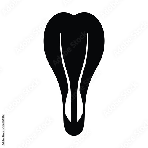 bok choy vector silhouette icon - perfect for food, farming, or nutrition concepts.