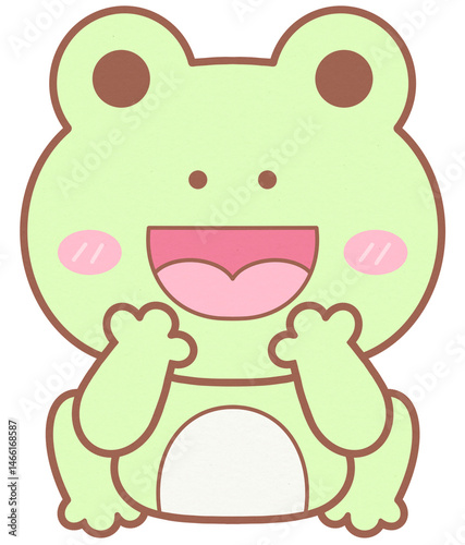 Cute Animal Character Little Green Frog