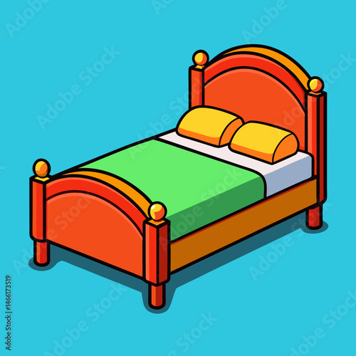 bed with pillows