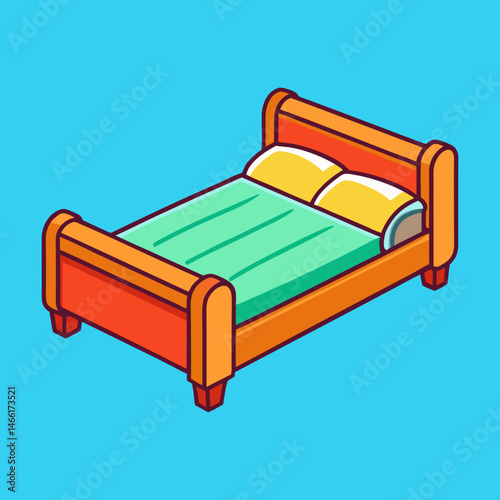 bed with pillows