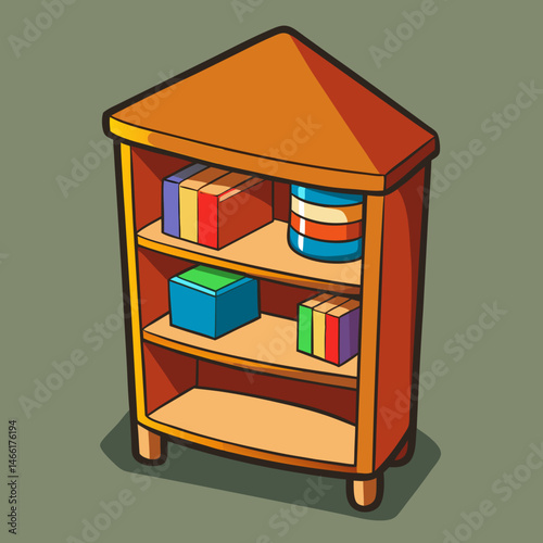 illustration of a bookshelf