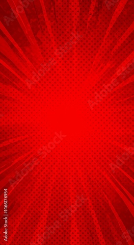Crimson Radiance: Comic Book Art Burst