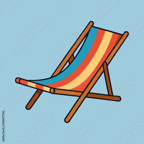 chair, beach, isolated, summer, furniture, wood, wooden, relaxation, seat, sun, travel, holiday, relax, deckchair, vacation, sea, object, white, vacations, 3d, deck chair, illustration, tourism, rest,
