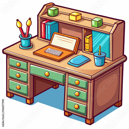 cartoon office furniture