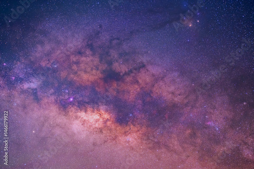 Fototapeta Naklejka Na Ścianę i Meble -  The center of Milky way galaxy with stars and space dust in the universe