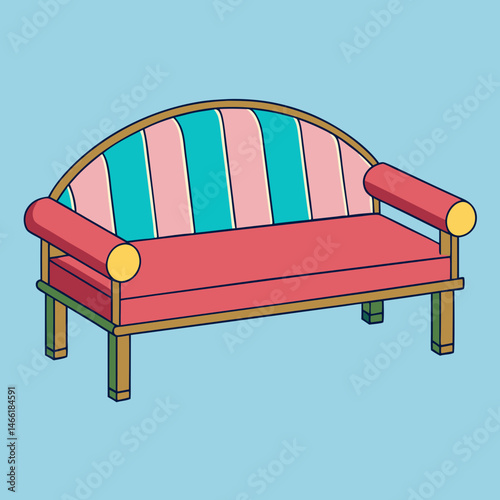 bench on a white background