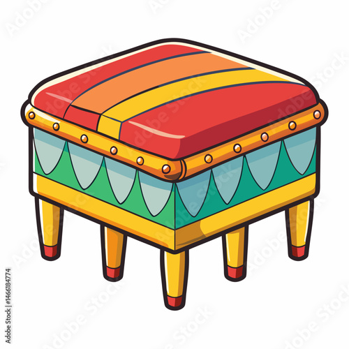 Fototapeta Naklejka Na Ścianę i Meble -  colorful wooden chair