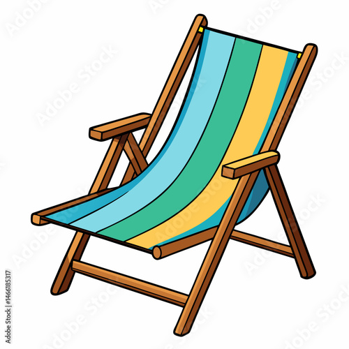 beach chair isolated on white