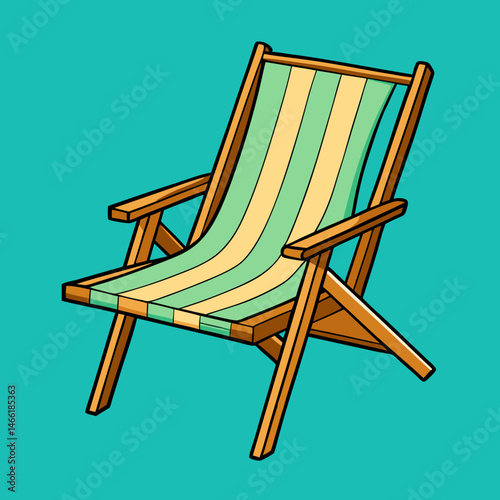 beach chair isolated on white