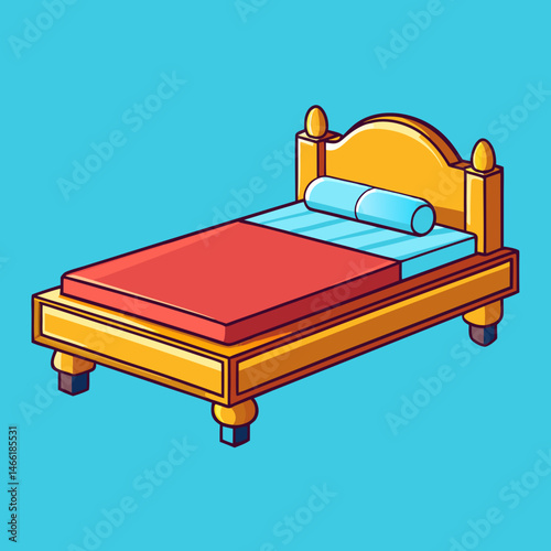 vector illustration of a bed