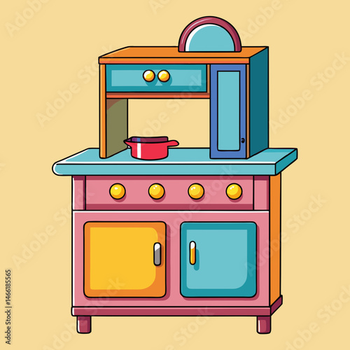 illustration of kitchen stove