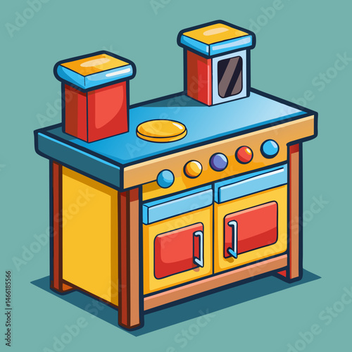illustration of a kitchen stove