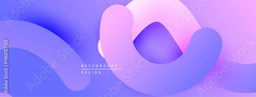 Abstract fluid shapes, purple hues, gradient background. Modern design element, soft curves, visual texture. Minimalist composition, calming aesthetic.