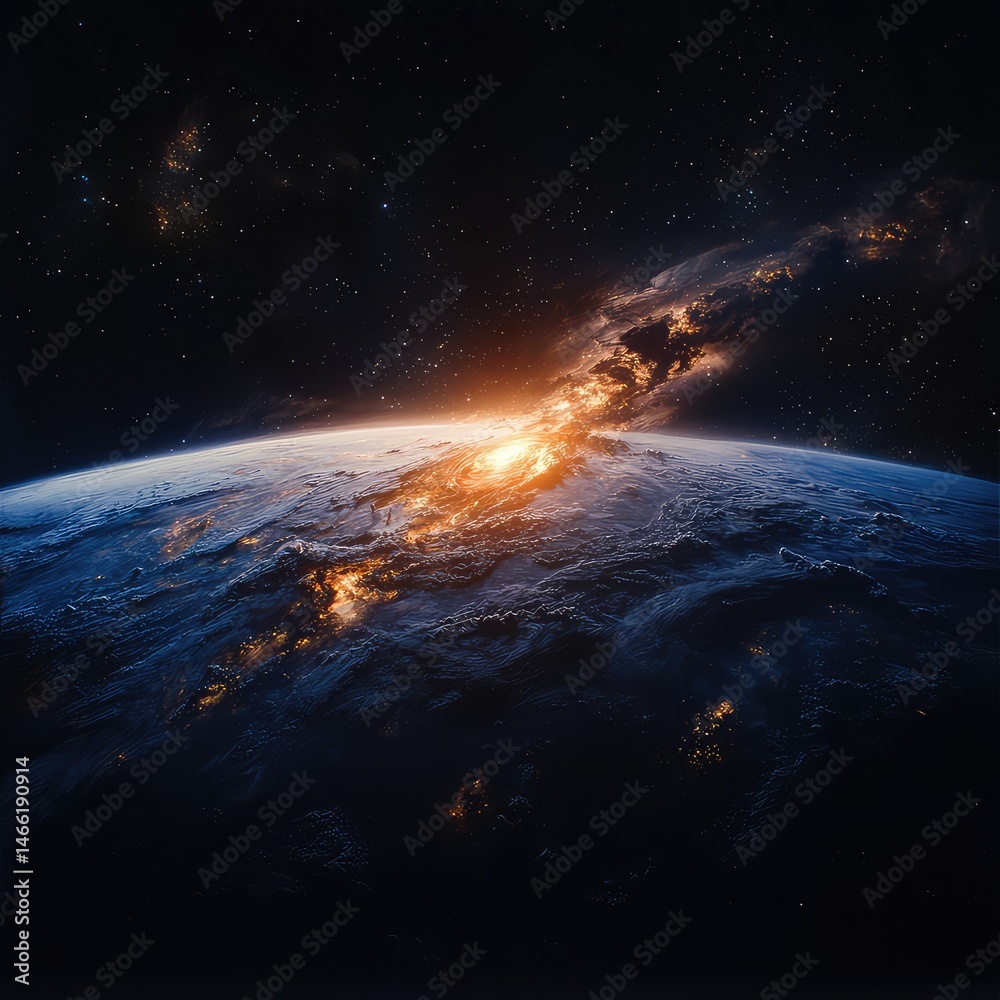 Earth View from Space at Night Earth View from Space at Night