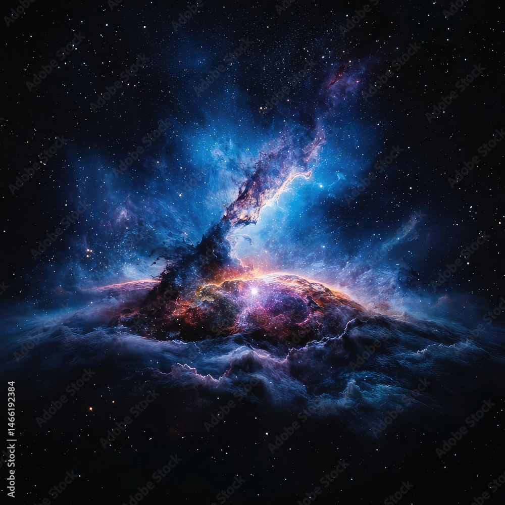 Fototapeta premium Colorful Nebula in Night Sky