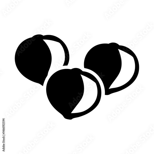 brussels sprouts vector silhouette icon - perfect for food, farming, or nutrition concepts.