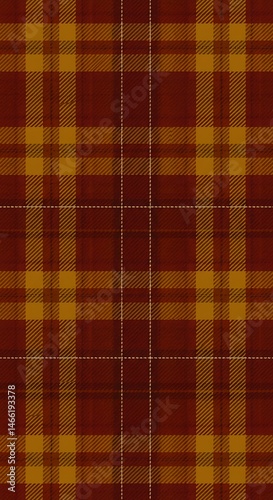 Rustic Autumn Plaid: Warm Hues & Textured Design