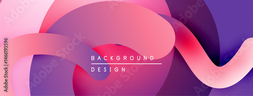 Abstract fluid shapes, vibrant pinks, purples create modern background. Smooth gradients, dynamic composition, design element.