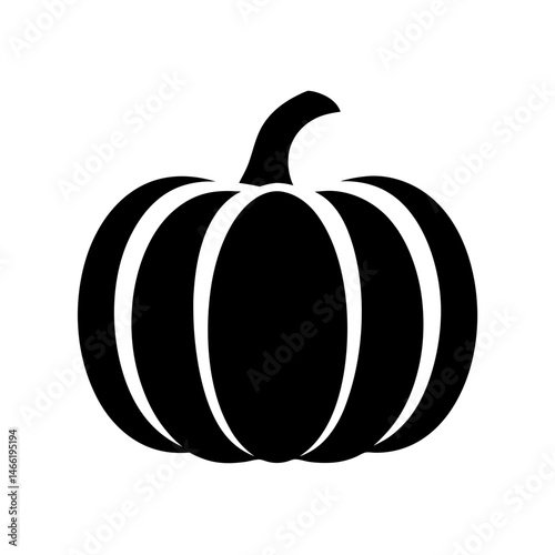 pumpkin vector silhouette icon - perfect for food, farming, or nutrition concepts. photo