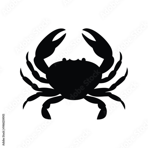 crab vector silhouette icon - , ideal for wildlife, safari, and animal-themed illustrations.