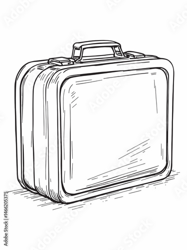 Lunchbox line art creative design for healthy meals.eps