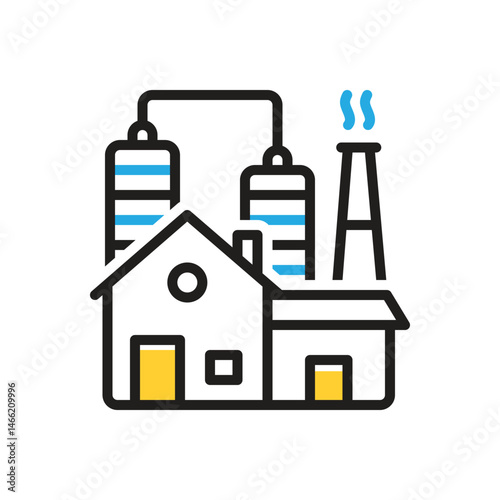 Multi color icon for industry