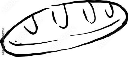 Handdrawn Lineart Bread Vector Illustration