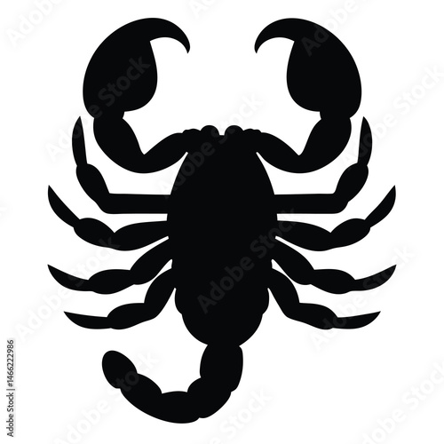 scorpion vector silhouette icon - , ideal for wildlife, safari, and animal-themed illustrations.