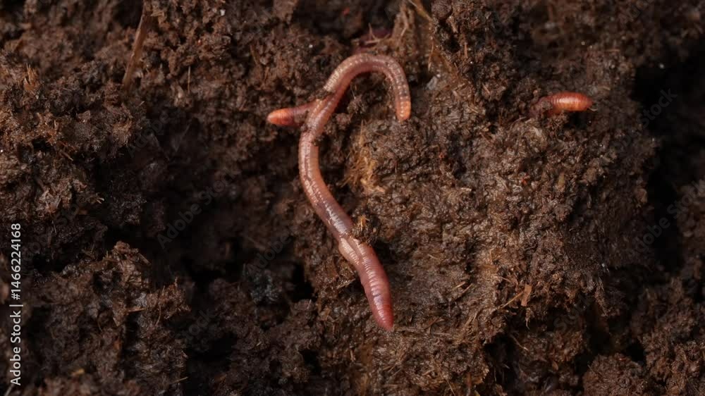 close up of a red worm