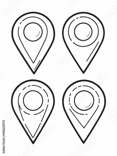 pin locator icon line art minimalistic design concept.eps