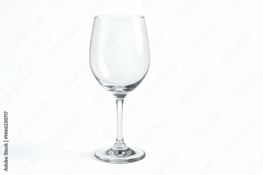 Elegant empty wine glass on white background. Elegant empty wine glass on white background.