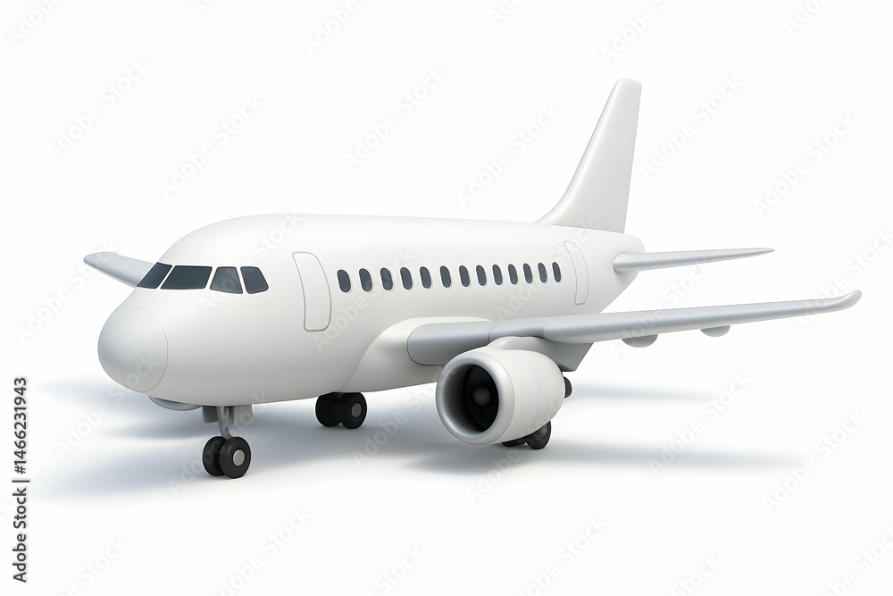 Minimalist design airplane model for travel.