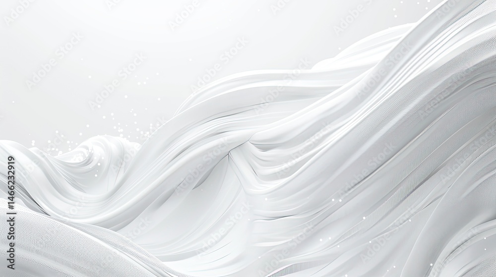 Obraz premium Abstract white flowing forms