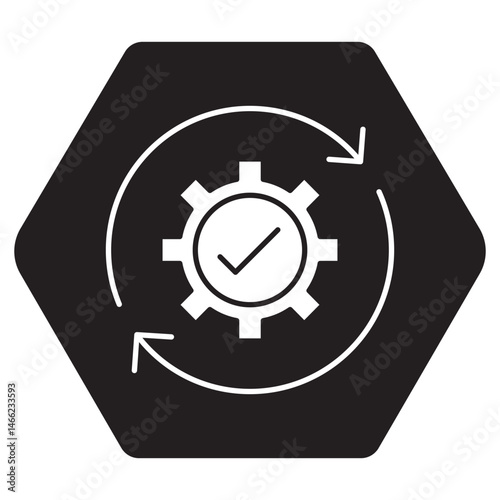 Workflow icon, Optimizing Business Efficiency with Workflow Automation, Streamlining Operations for Maximum Productivity, vector