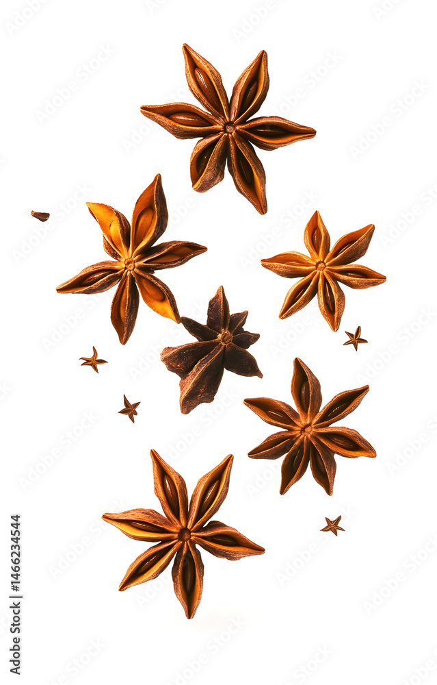 Star anise isolated on white background Star anise isolated on white background