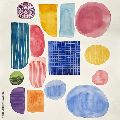 set of colorful watercolor backgrounds