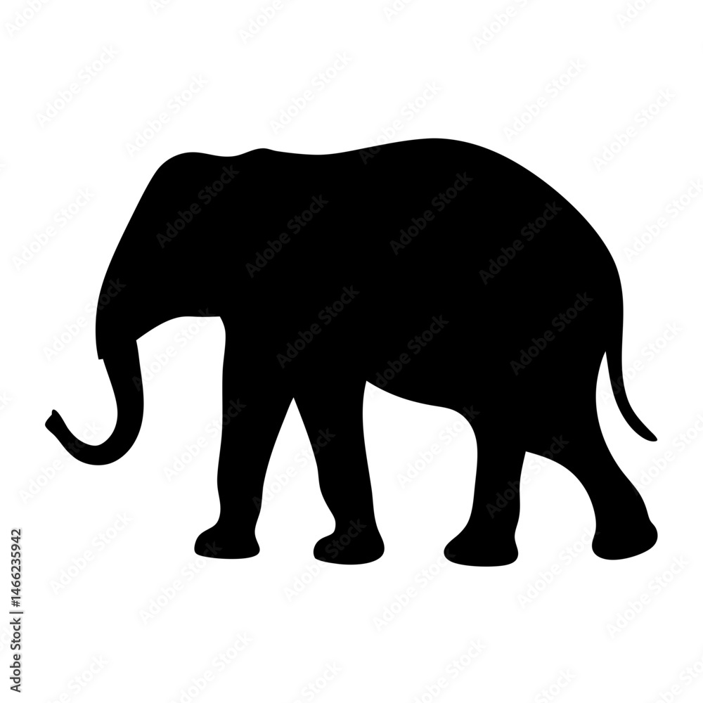 elephant vector silhouette icon - , ideal for wildlife, safari, and animal-themed illustrations. elephant vector silhouette icon - , ideal for wildlife, safari, and animal-themed illustrations.
