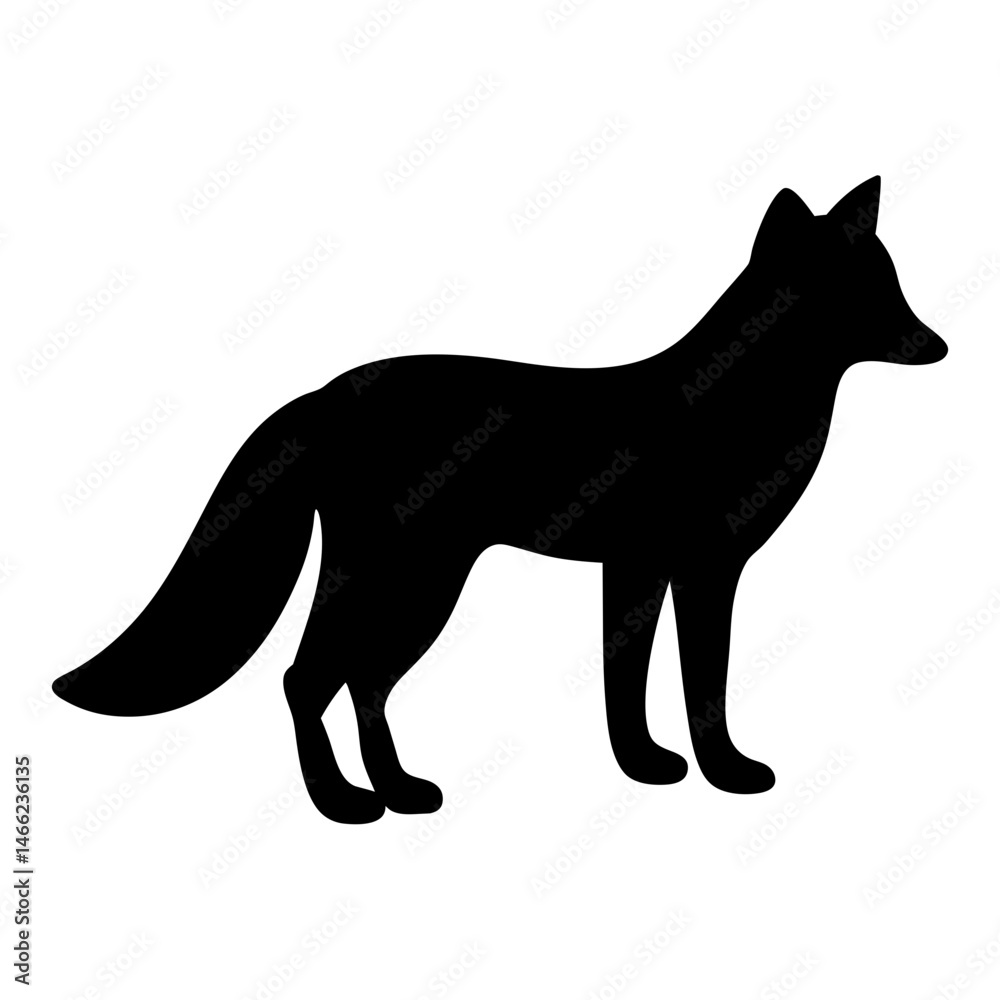 fox vector silhouette icon - , ideal for wildlife, safari, and animal-themed illustrations. fox vector silhouette icon - , ideal for wildlife, safari, and animal-themed illustrations.